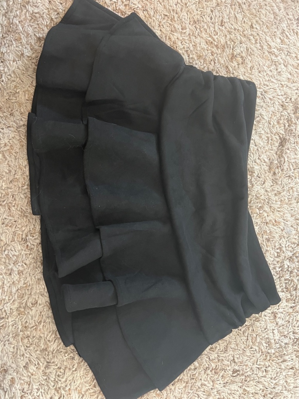 Black Tiered Ruffle Mini Skirt